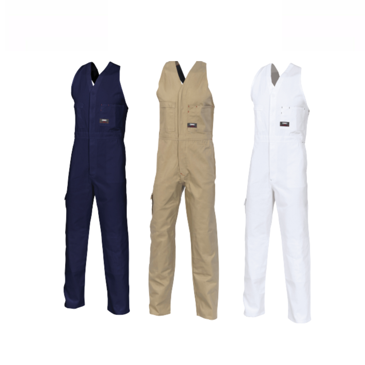 DNC Workwear Mens Cotton Drill Action Back Overall Comfortable Work 3121-Collins Clothing Co