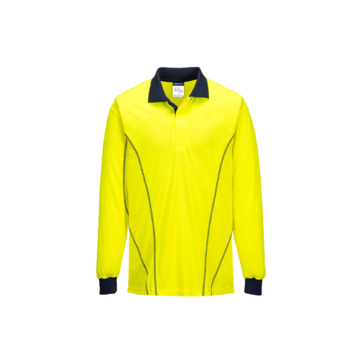 Portwest AirMesh Long Sleeve Polo Shirt Yellow Comfortable Taped Hi Vis MP512