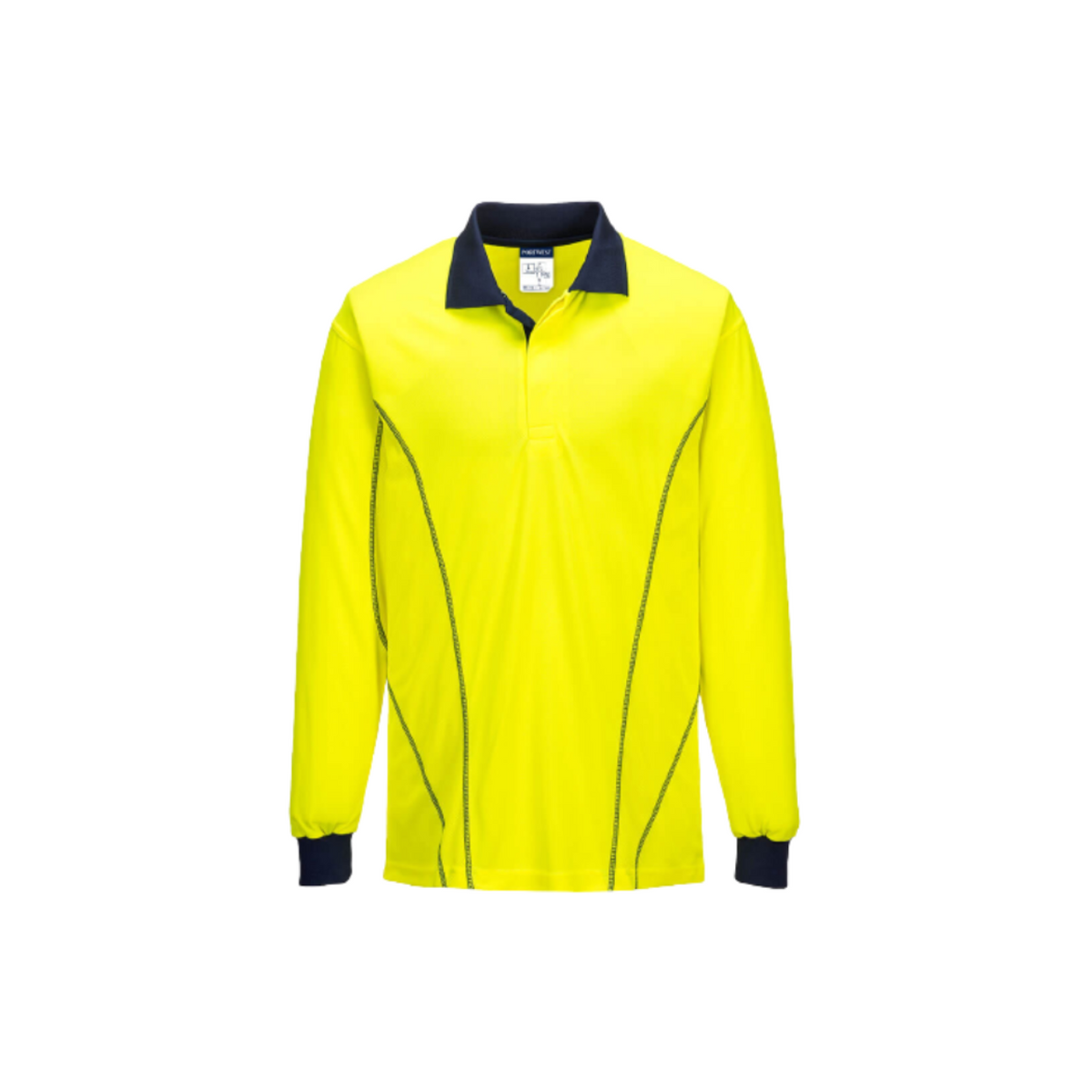 Portwest AirMesh Long Sleeve Polo Shirt Yellow Comfortable Taped Hi Vis MP512-Collins Clothing Co