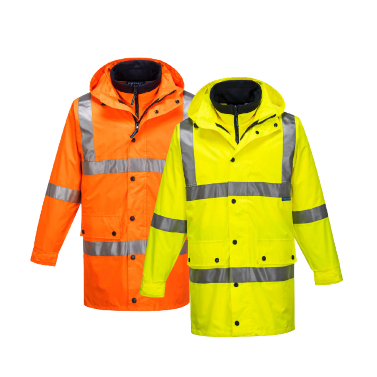 Portwest Argyle Full Day/Night 4-in-1 Jacket 2 Tone Reflective Work Safety MJ883-Collins Clothing Co