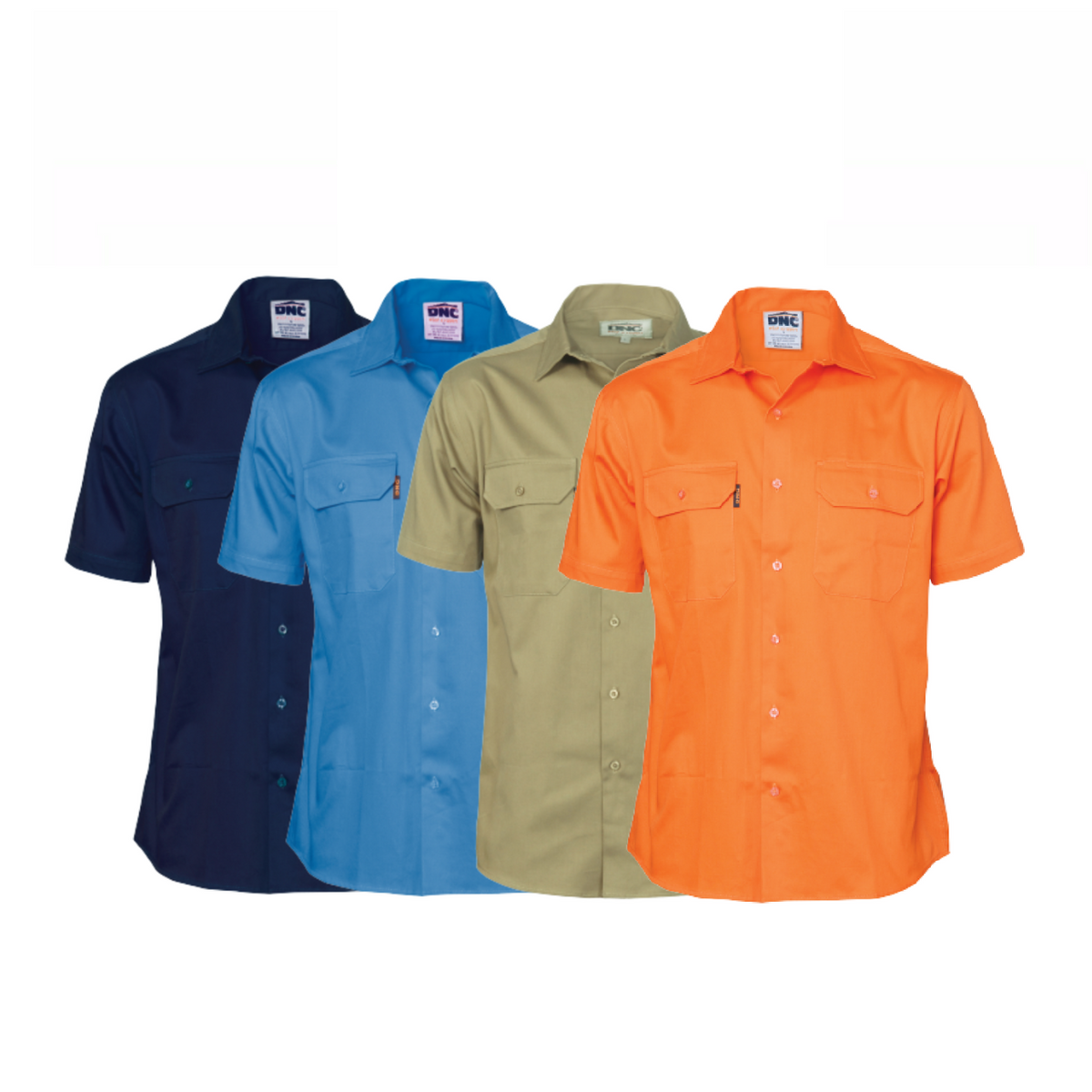 DNC Workwear Cool-Breeze Work Shirt - Short Sleeve lightweight cotton 3207-Collins Clothing Co