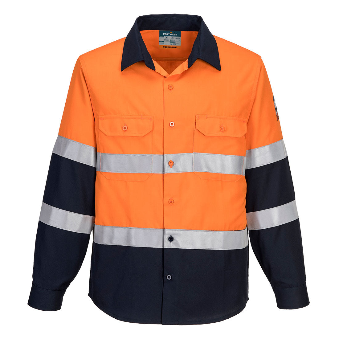 Portwest Portflame FR Class D/N Flame Resistant Hi-Vis Work Shirt & Cargo Pants Set PWSET014