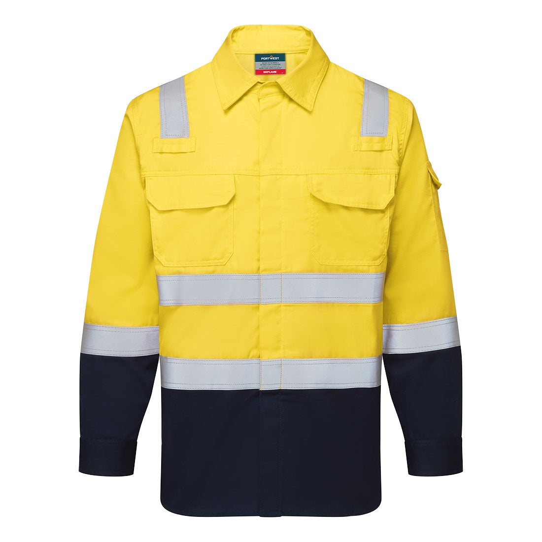 Portflame FR Class D/N Flame Resistant Hi-Vis Two-Tone Work Shirt & Pants PWSET015