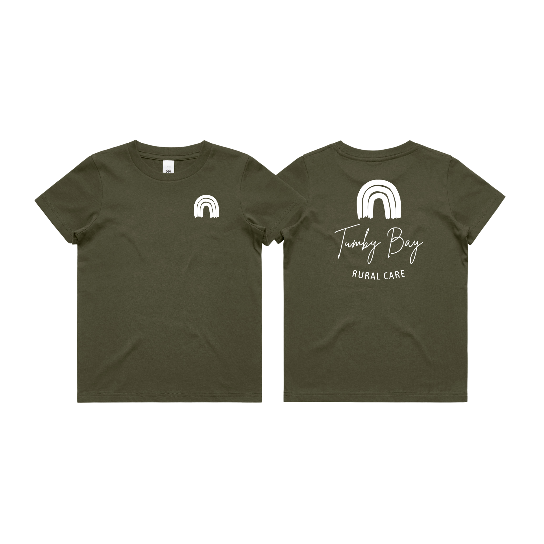 Tumby Bay Rural Care Crew Neck Tees Logo Print Front and Back 3006