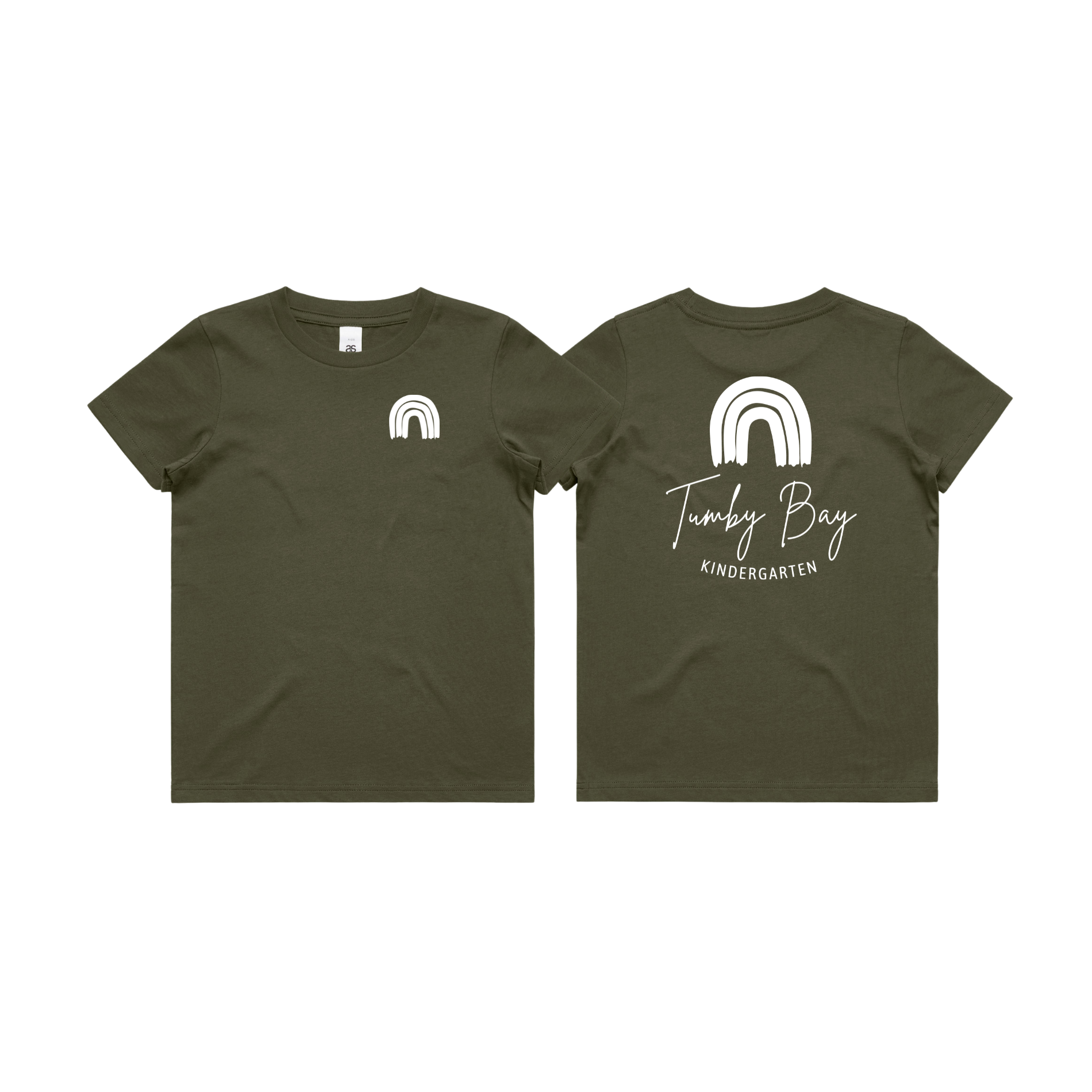 Tumby Bay Kindergarten Kids Crew Neck Tees Logo Print Front and Back 3006