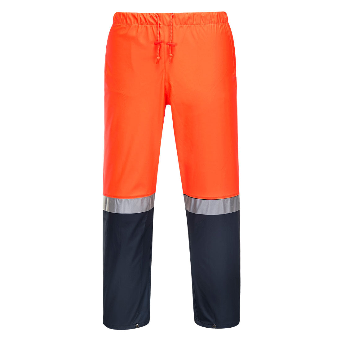 Portwest Hi-Vis Two-Tone Waterproof Rain Jacket & Pants Set – Orange/Navy PWSET008
