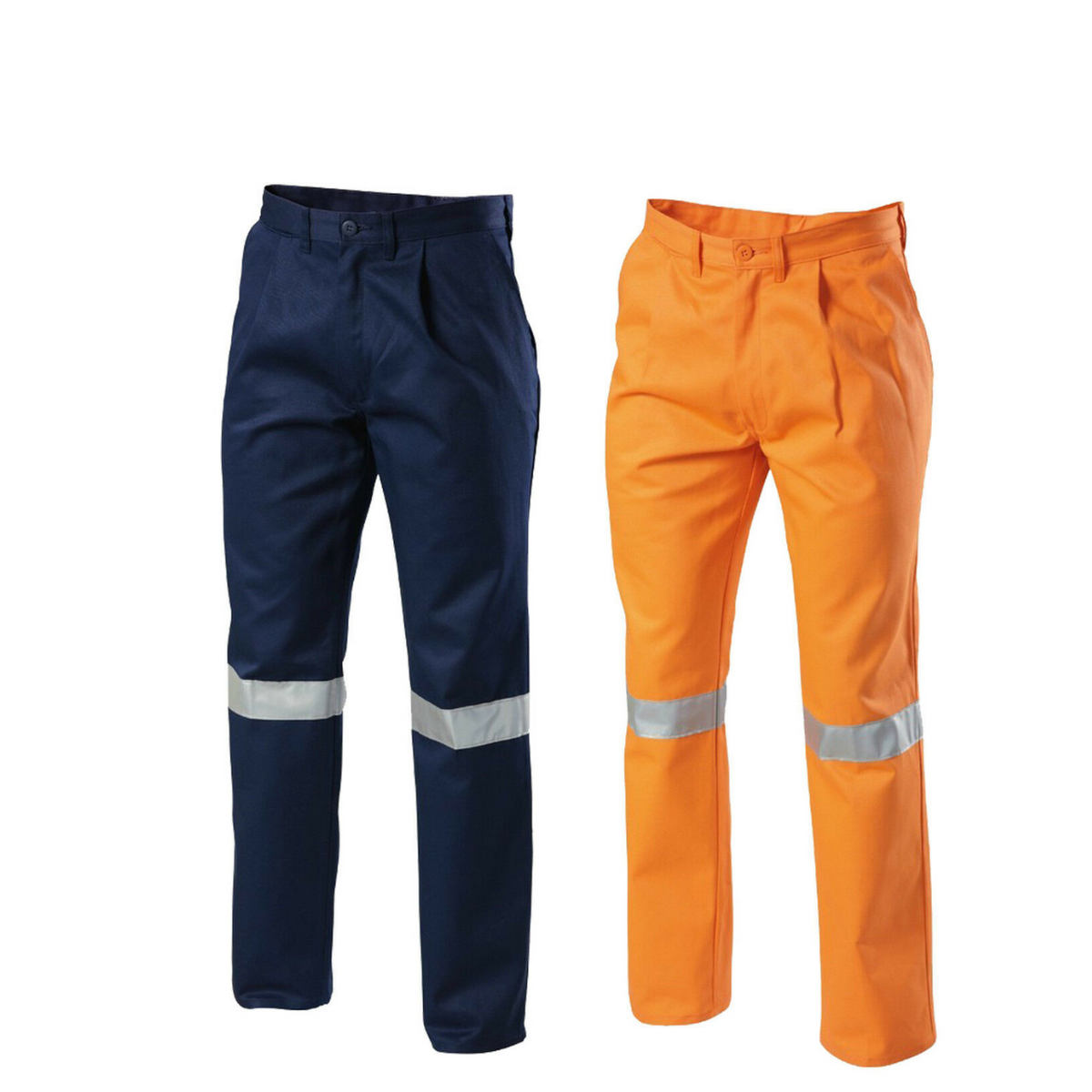 Mens Hard Yakka Cotton Drill Pants Reflective Tape Workwear Tough Y02615-Collins Clothing Co