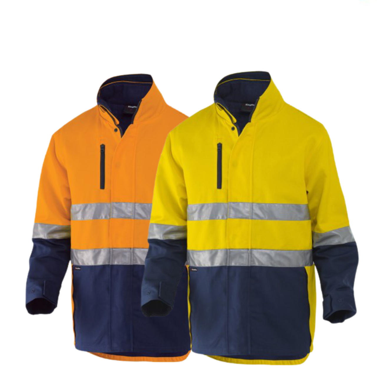 KingGee Mens Reflective 3 in 1 Cotton Jacket Work Lined Safe Quilted Vest K55400-Collins Clothing Co