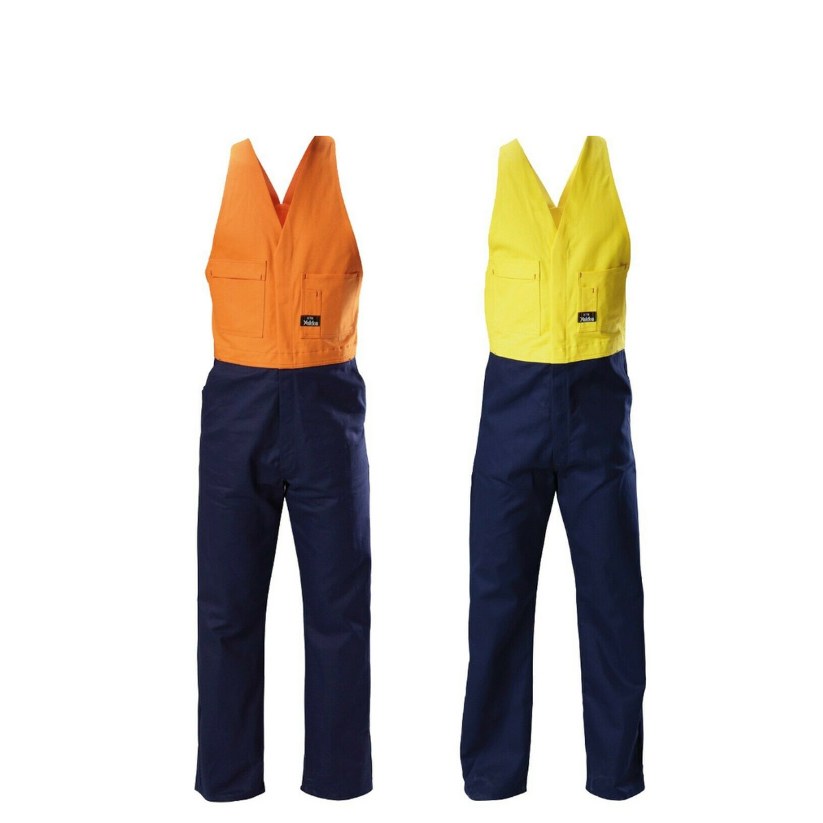 Mens Hard Yakka Hi-Vis Drill Action Back 2 Toned Overall Phone Pocket Y01526-Collins Clothing Co