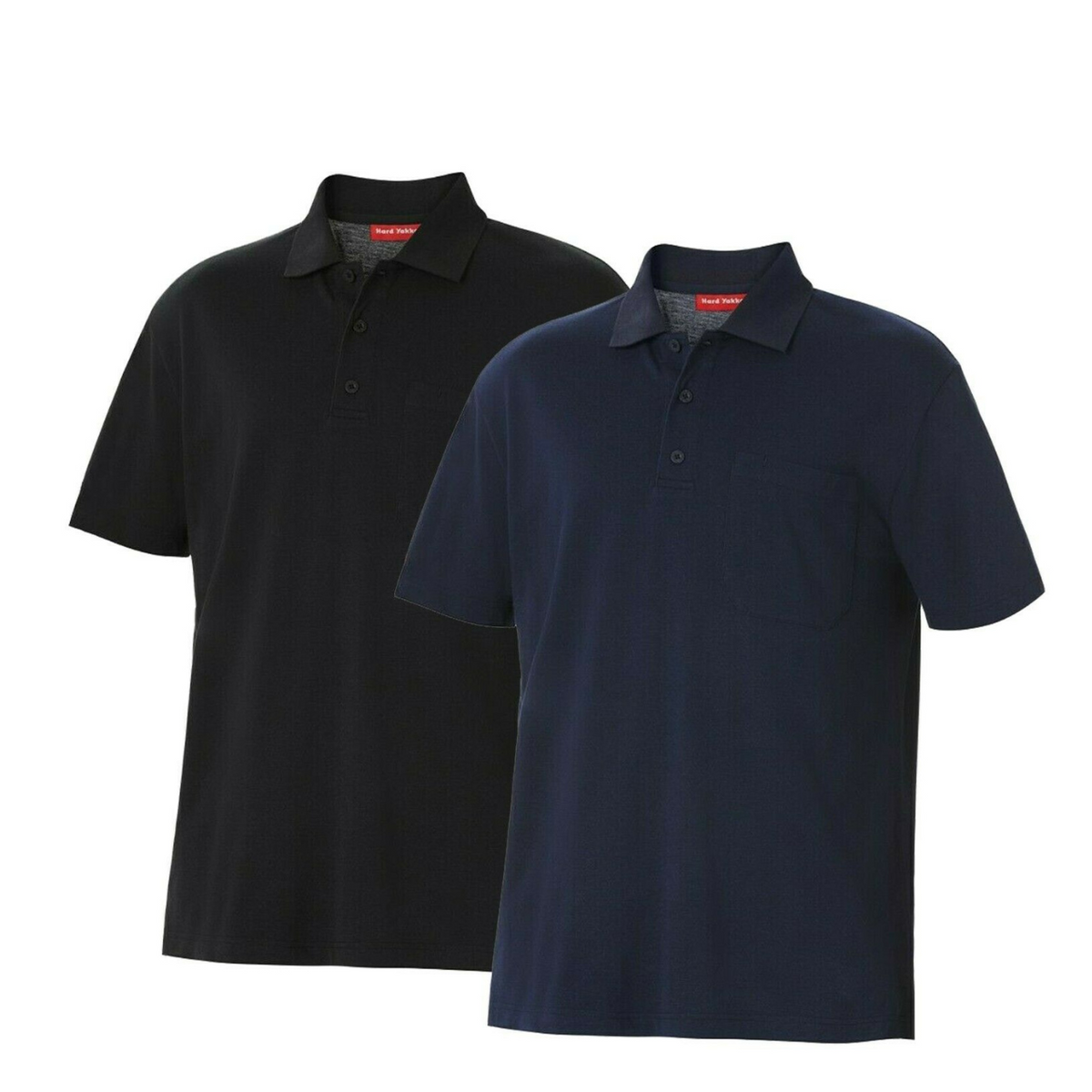 Mens Hard Yakka Plain Cotton Pique Polo Short Sleeve Work Shirt Top Y11306-Collins Clothing Co