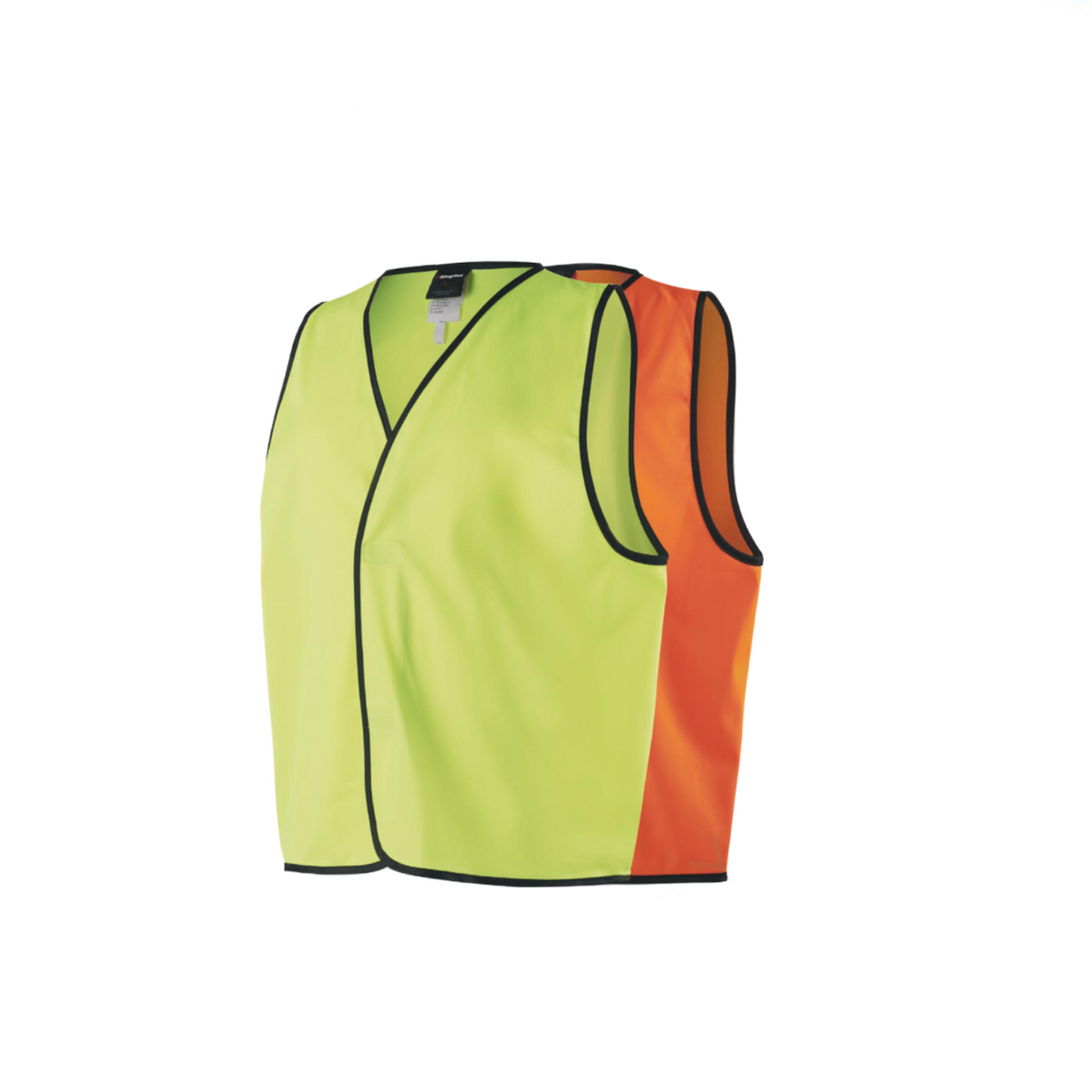 KingGee Mens High Visibility Vest Lightweight Work Safety Water Resistant K55091