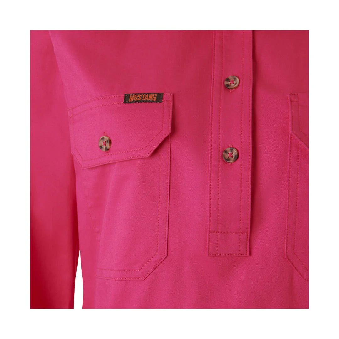Hard Yakka New Womens Mustang Signature LS Closed Front Work Shirt Y08399
