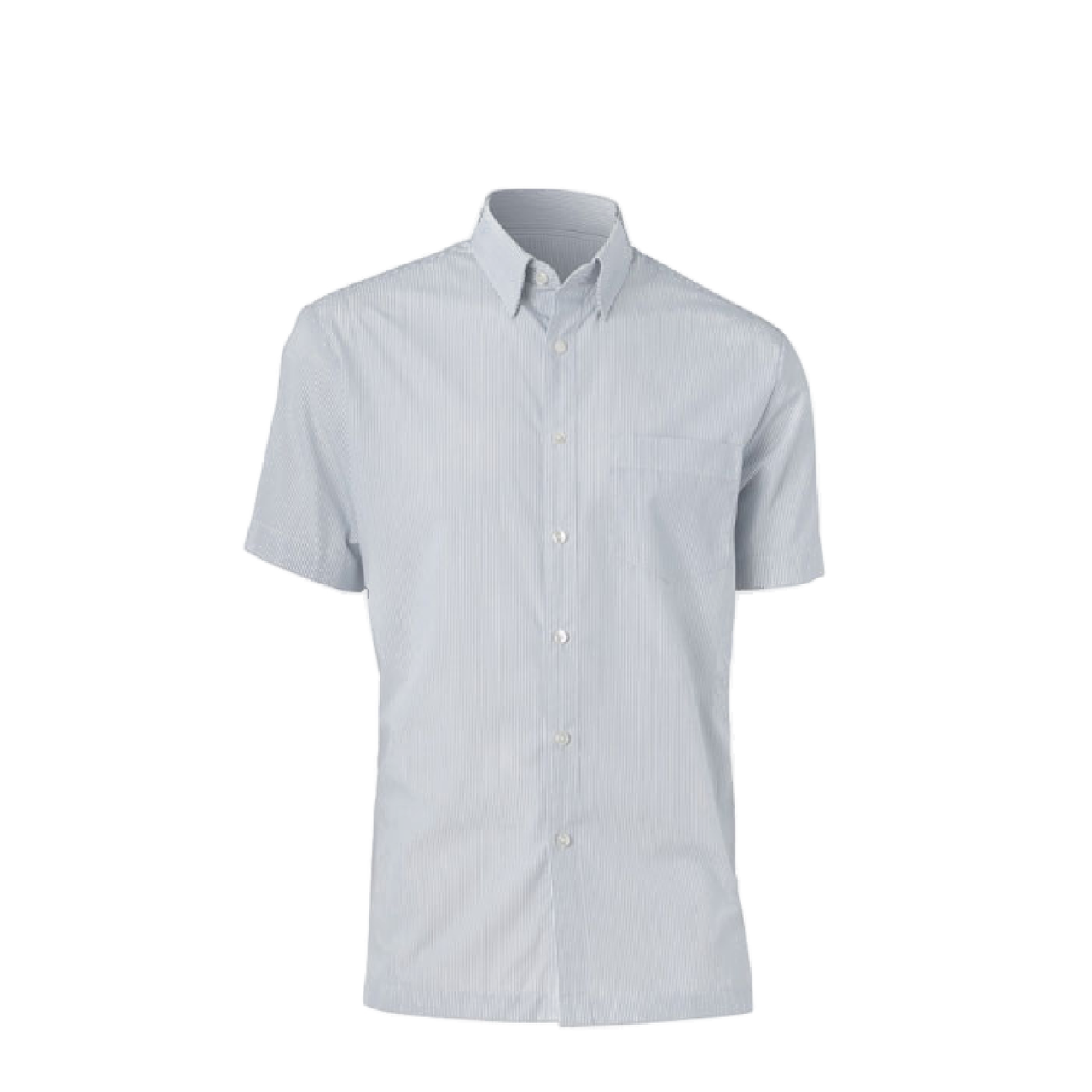 NNT Mens Cotton Shirt Fine Stripe Short Sleeve Cutaway Collar Business CATD78-Collins Clothing Co