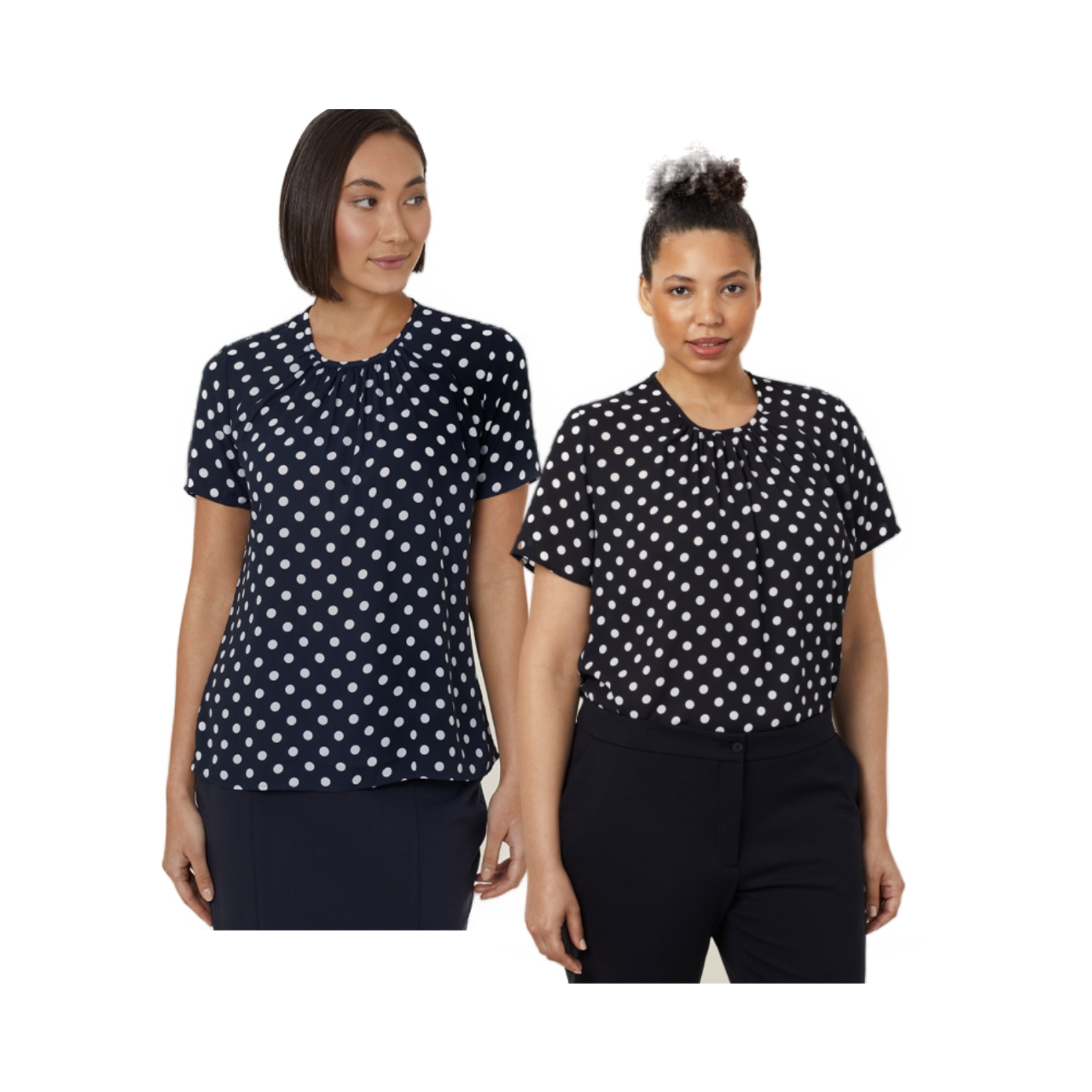 NNT Womens Georgie Short Sleeve Blouse Classic Fit Lightweight Comfort CATUKF-Collins Clothing Co