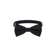 NNT Plain Black Bow Tie Pre Tied Adjustable Neck Black Band CATK34-Collins Clothing Co
