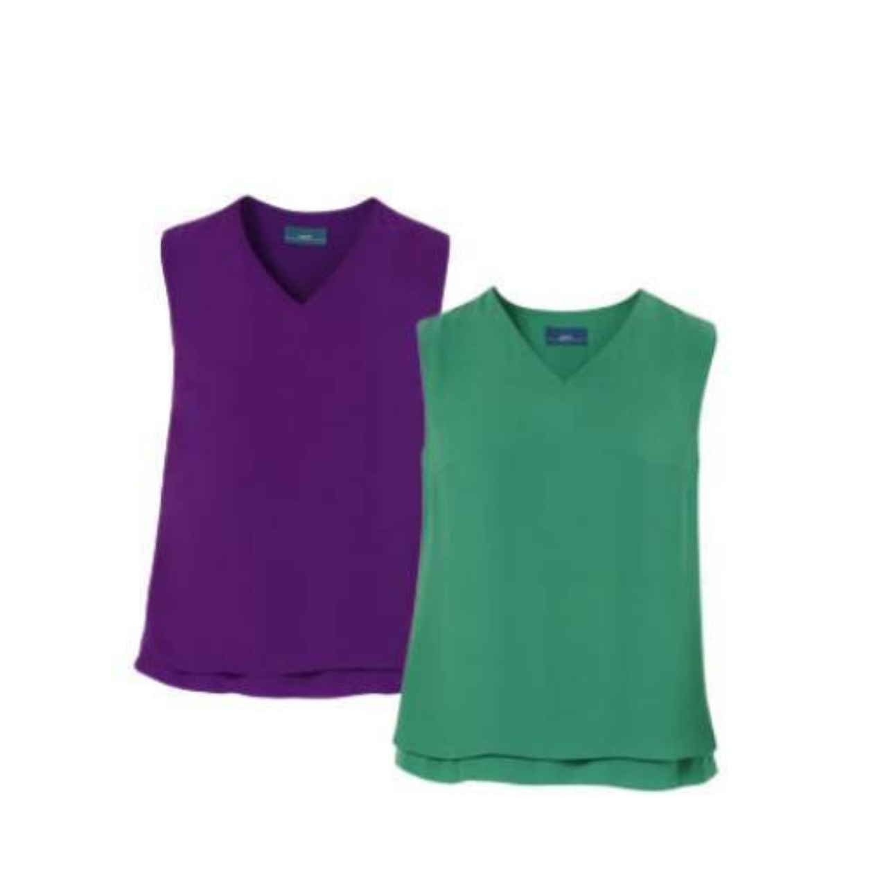 NNT Womens Discontinues Double Georgette V Neck Layrd BLS Short Sleeve CAT9XN-Collins Clothing Co