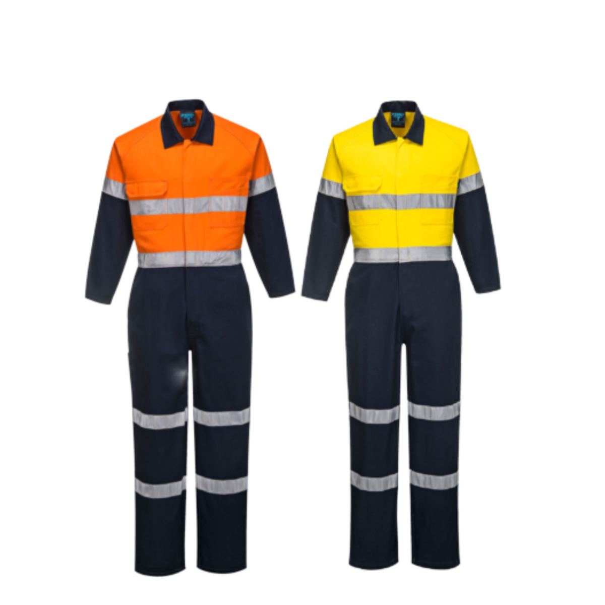 Portwest Mens Regular Weight Coverall Taped Reflective Overalls Cotton MA931-Collins Clothing Co