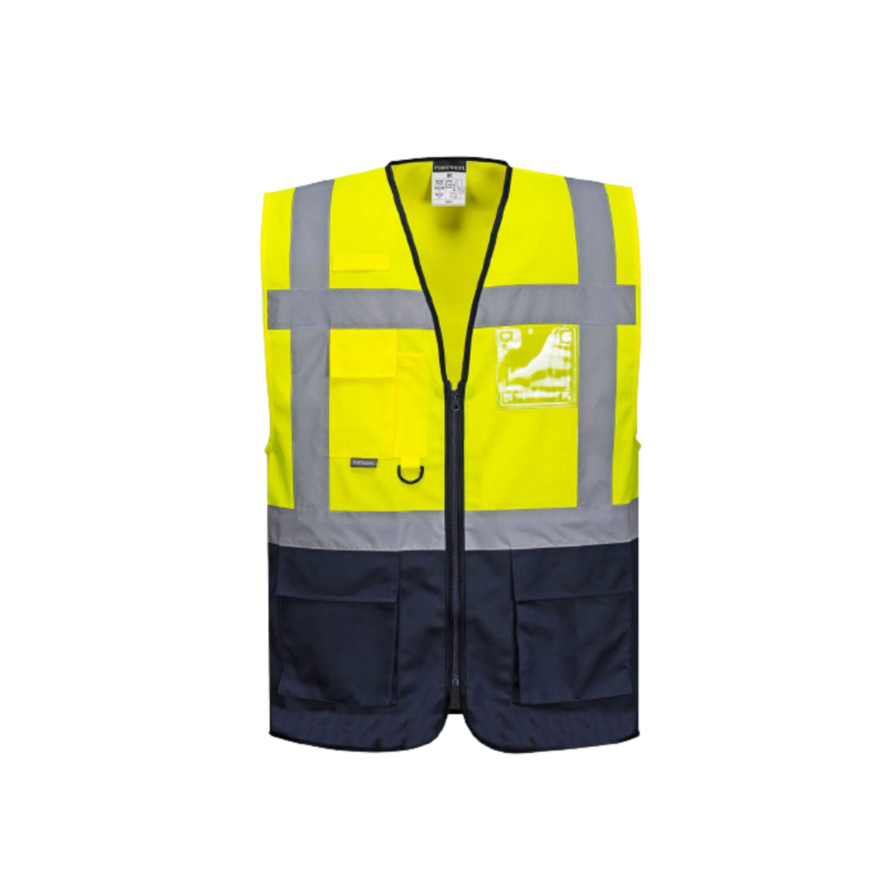 Portwest Warsaw Executive Vest Tape Reflective Zip Opening Work Safety C476-Collins Clothing Co