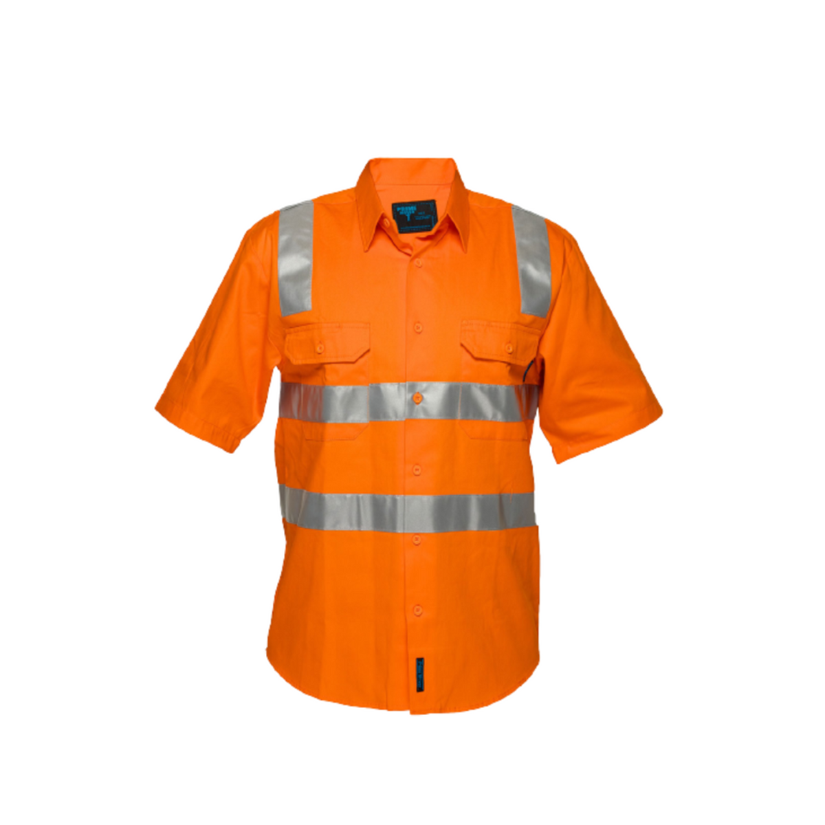 Portwest Hi-Vis Regular Weight Short Sleeve Shirt with Tape over Shoulder MS192-Collins Clothing Co