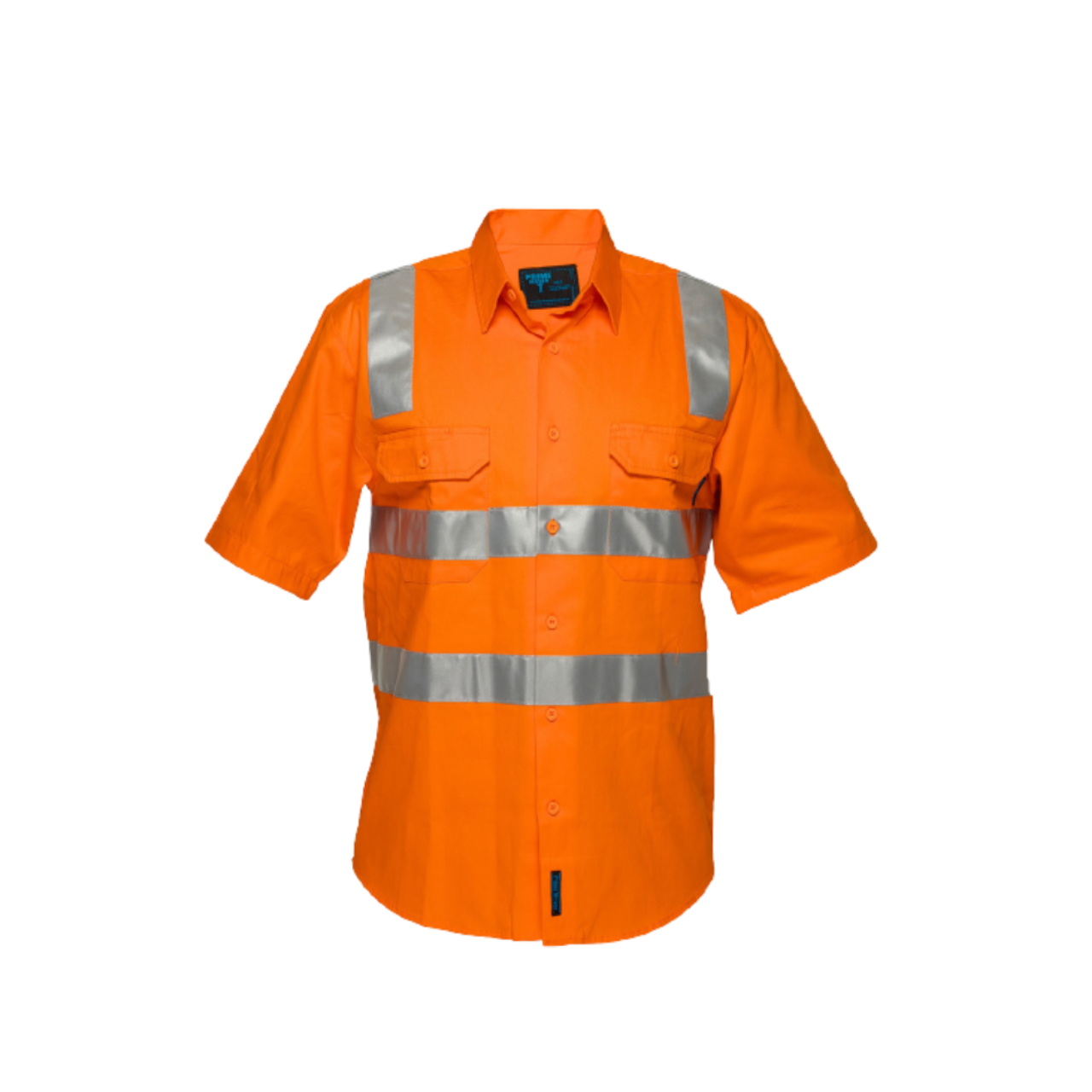 Portwest Hi-Vis Regular Weight Short Sleeve Shirt with Tape over Shoulder MS192-Collins Clothing Co