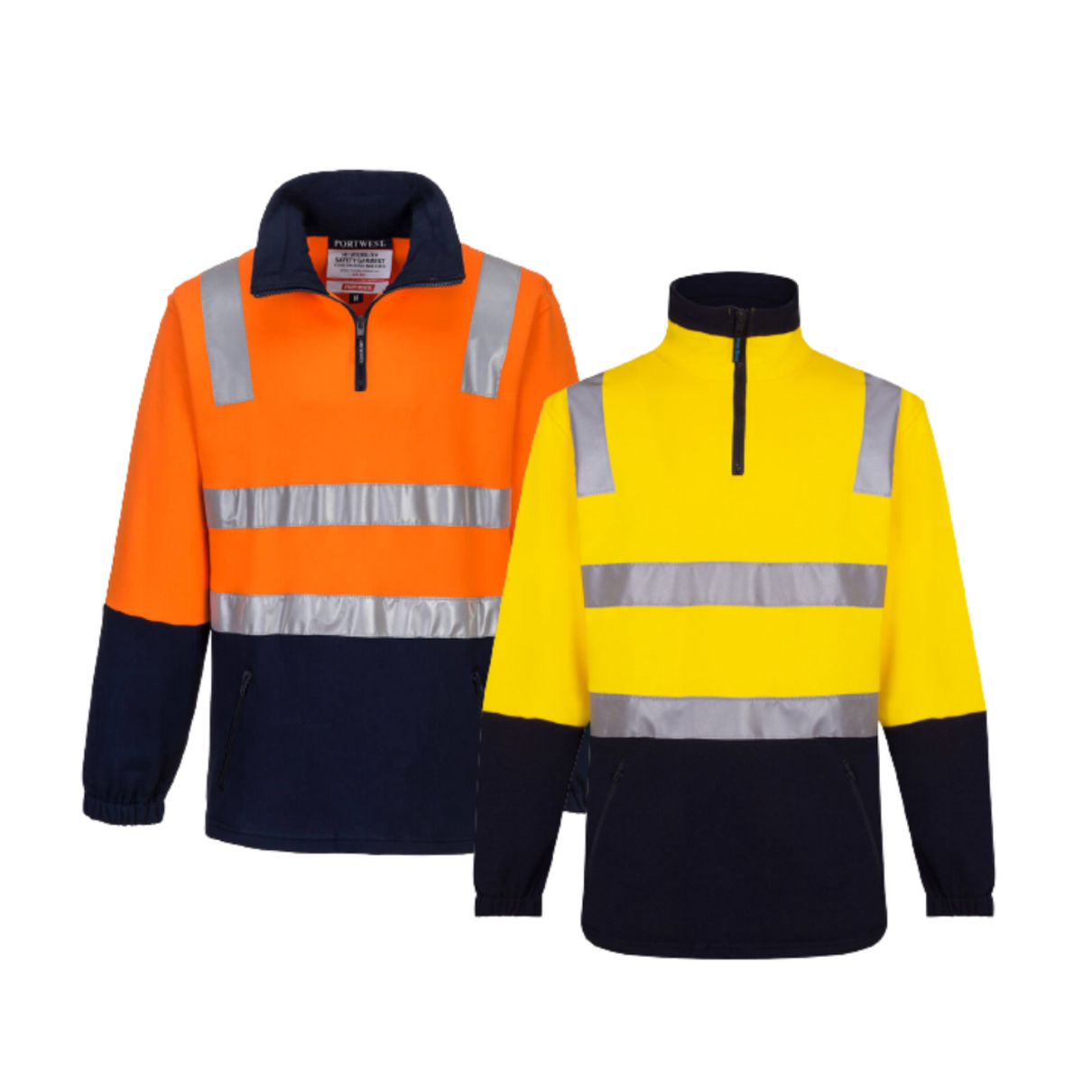 Portwest Cotton Brush Fleece Jumper with Tape Reflective Safety MF615-Collins Clothing Co