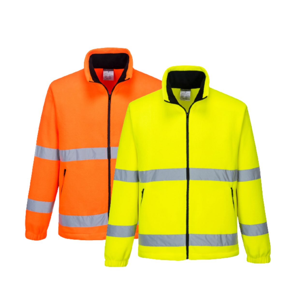 Portwest Hi-Vis Essential Polar Fleece 2 Tone Zip Reflective Work Safety F250-Collins Clothing Co