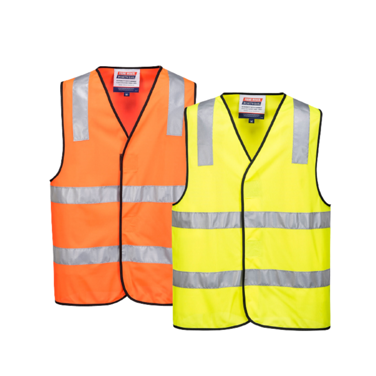 Portwest Day/Night Vest 2 Tone Hi Vis Relfective Taped Work Safety MV102-Collins Clothing Co