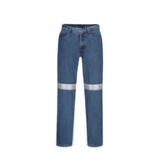 Portwest Denim Pants with Tape Pre Shrunk Reflective Tape Straight Pant MW169-Collins Clothing Co