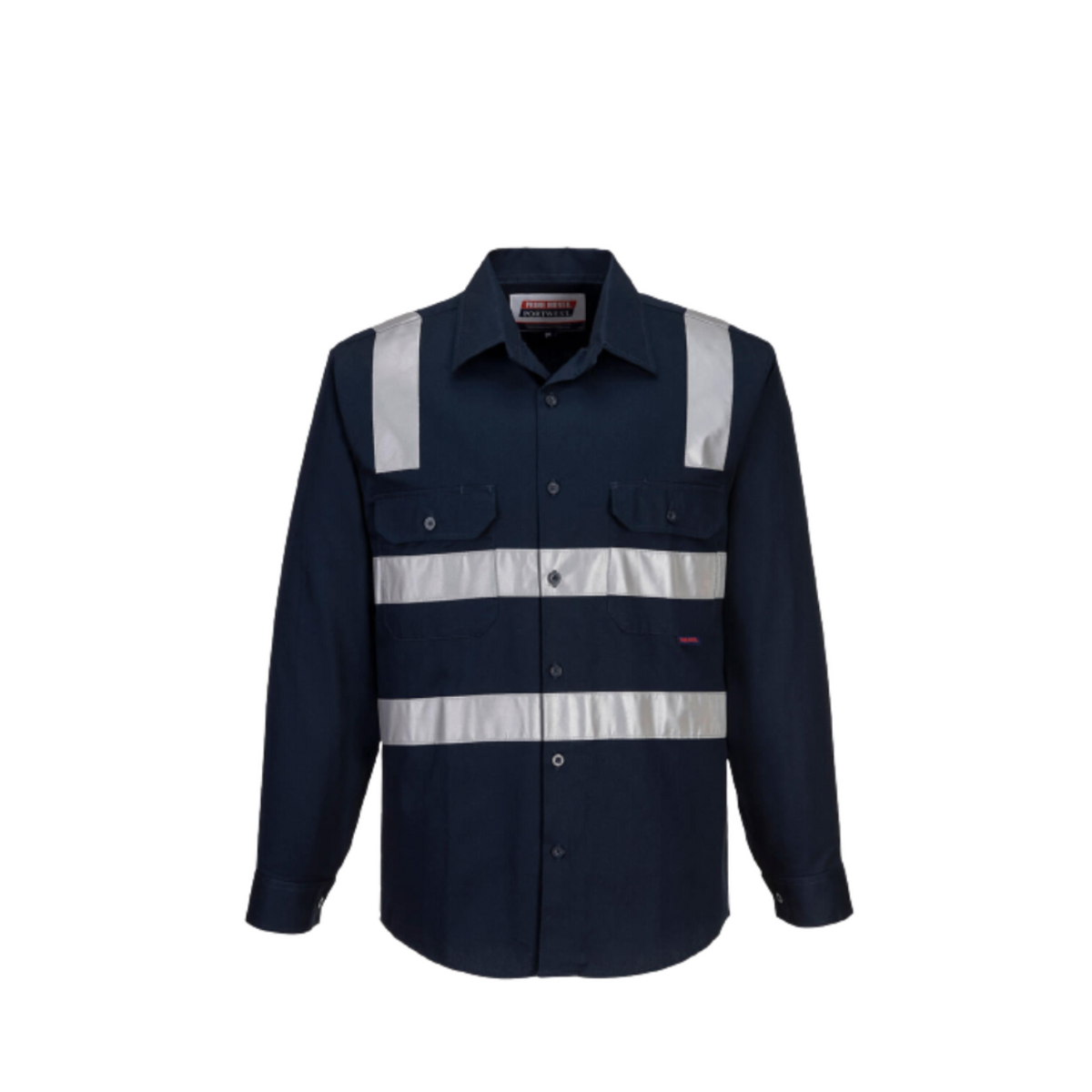 Portwest Brisbane Shirt, Long Sleeve, Regular Weight Reflective Safety MS908-Collins Clothing Co