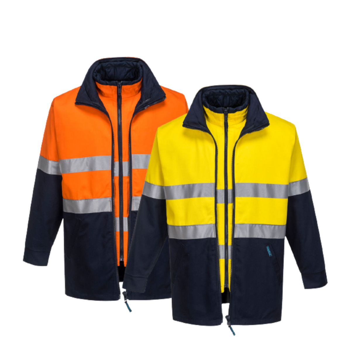 Portwest Hume 100% Cotton 4-in-1 Jacket 2 Tone Reflective Work Safety MJ777-Collins Clothing Co