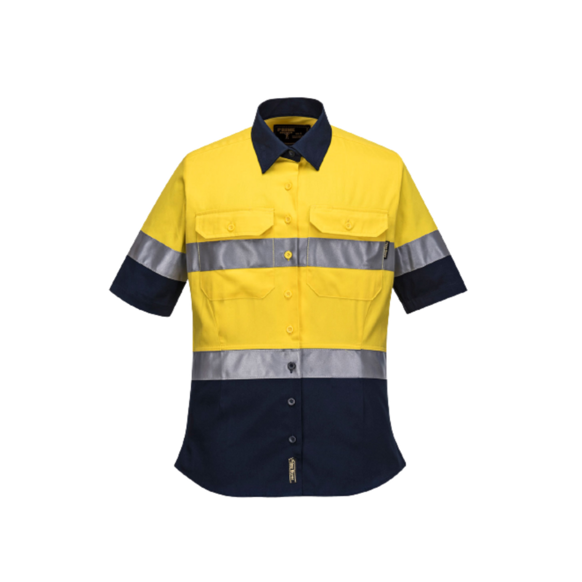 Portwest Ladies 2 Tone Regular Weight Short Sleeve Shirt with Tape Hi Vis ML109-Collins Clothing Co