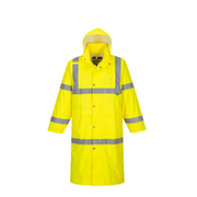 Portwest Hi-Vis Coat 122cm Waterproof Reflective Taped Work Safety H445-Collins Clothing Co