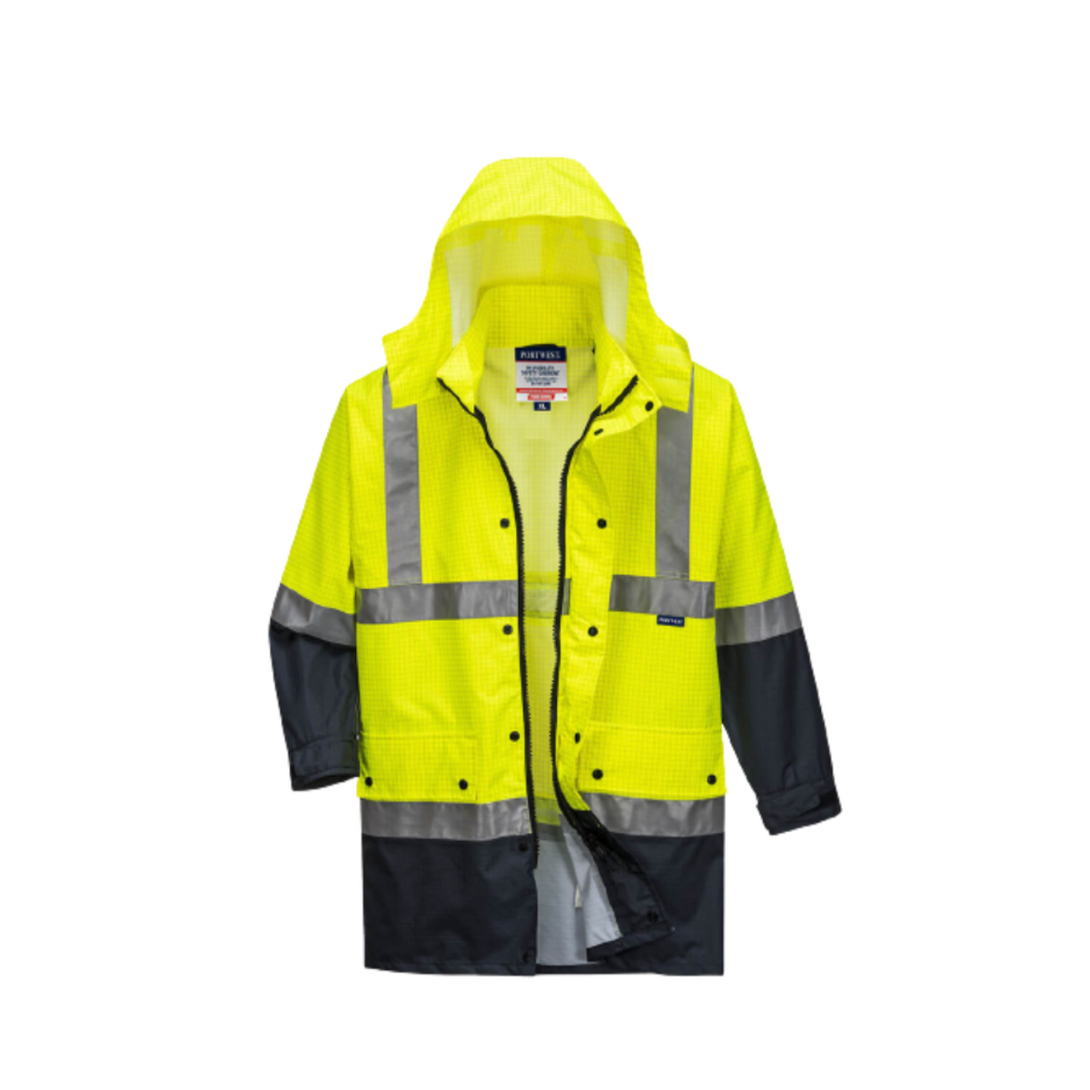 Portwest Mackay Anti-Static Jacket Waterproof Hood Reflective Work Safety MJ370-Collins Clothing Co
