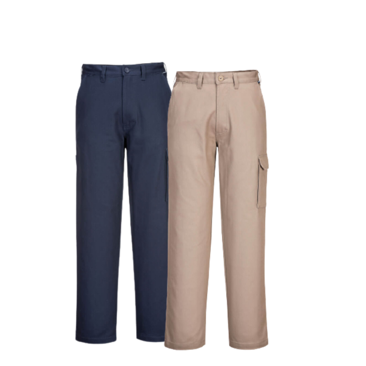 Portwest Cargo Pants Pre Shrunk Cotton Button Belt Adjustable Pant MP700-Collins Clothing Co