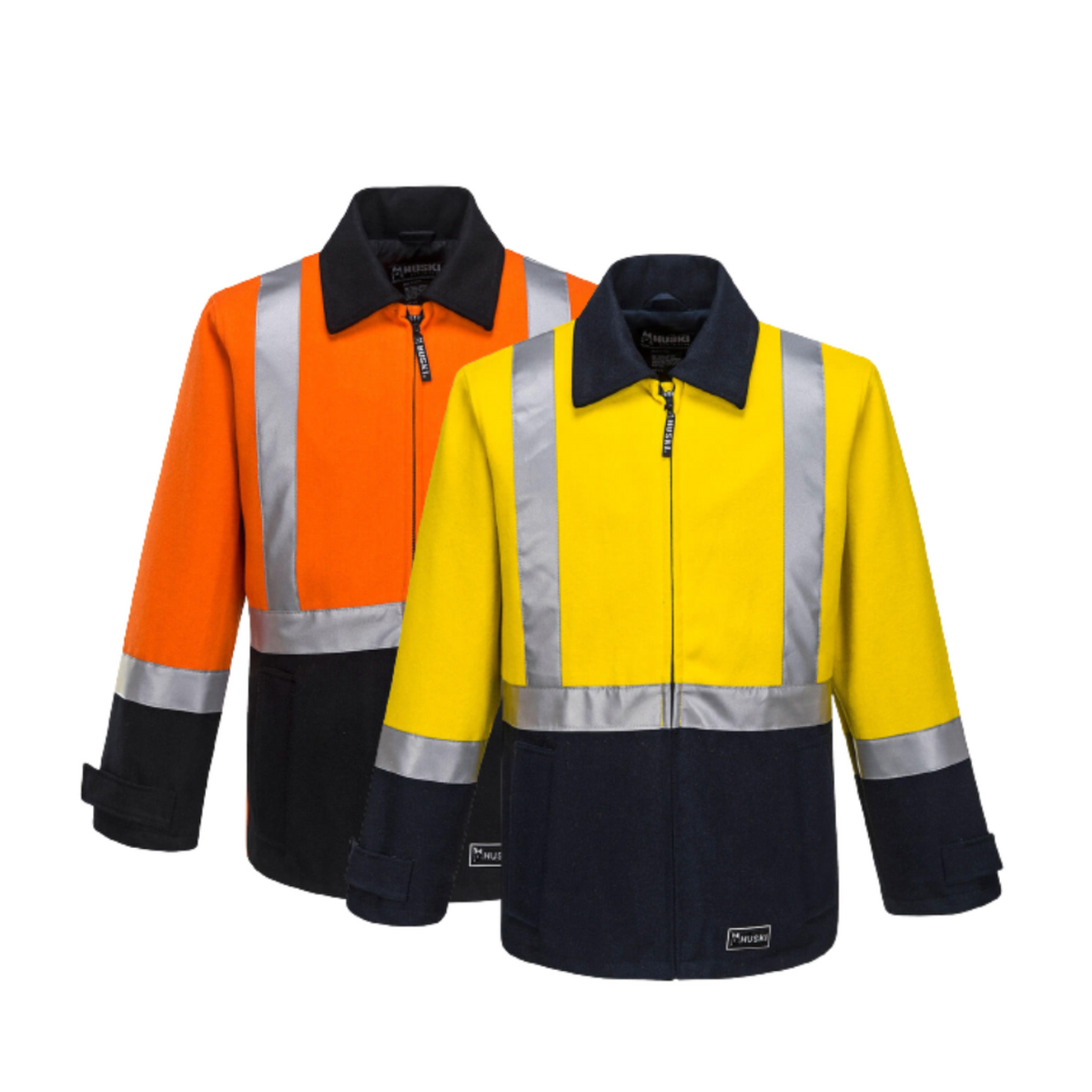Portwest Mens Huski Bluey Jacket Hi Vis Full Zip Flame Resistant Lining K8018-Collins Clothing Co