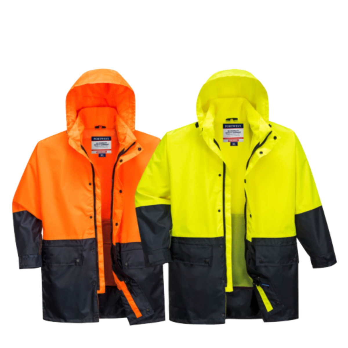 Portwest Mens Kimberley Lightweight Hi-Vis Rain Jacket Waterproof Safety MJ206-Collins Clothing Co