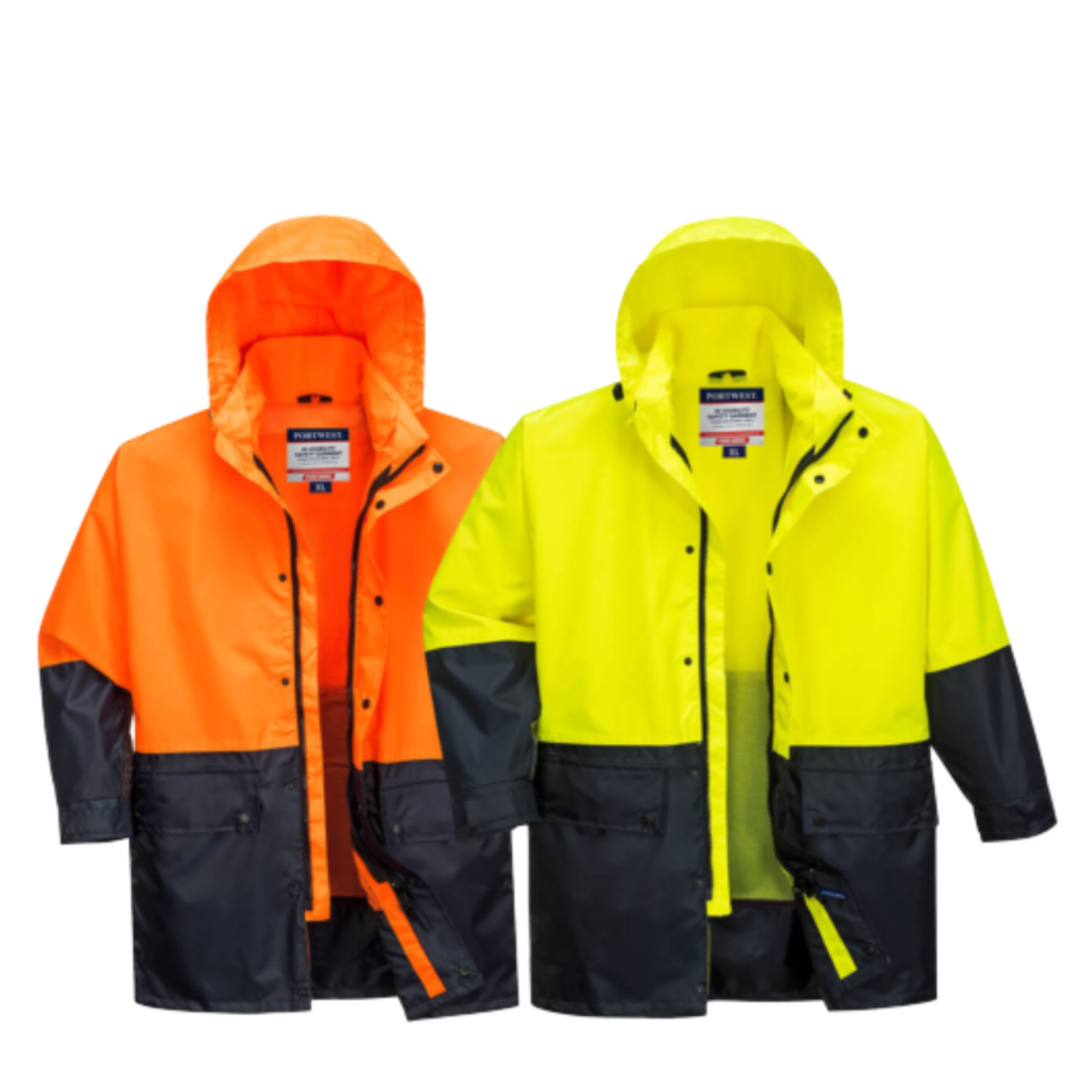 Portwest Mens Kimberley Lightweight Hi-Vis Rain Jacket Waterproof Safety MJ206-Collins Clothing Co