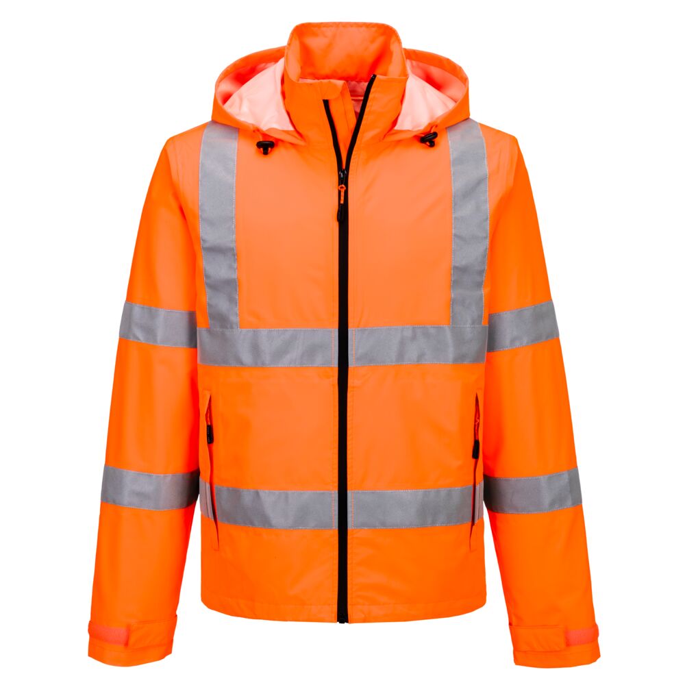 Portwest Hi-Vis Orange Waterproof Rain Jacket & Pants Set PWSET006