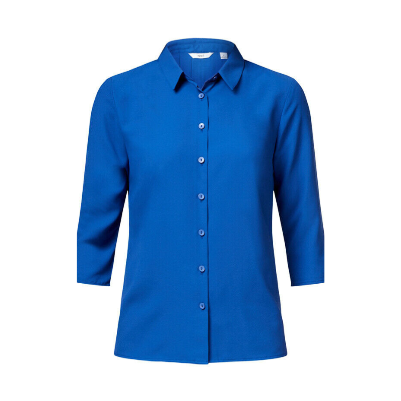 NNT Womens 3/4 Sleeve Pleat Detail Formal Blouse Classic Fit Business CATUDK-Collins Clothing Co