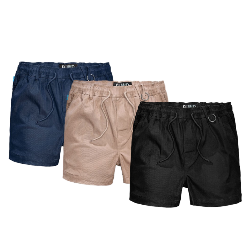 Elwood Mens Elastic Basic Short Summer Stretch Comfortable Workwear EWD206-Collins Clothing Co