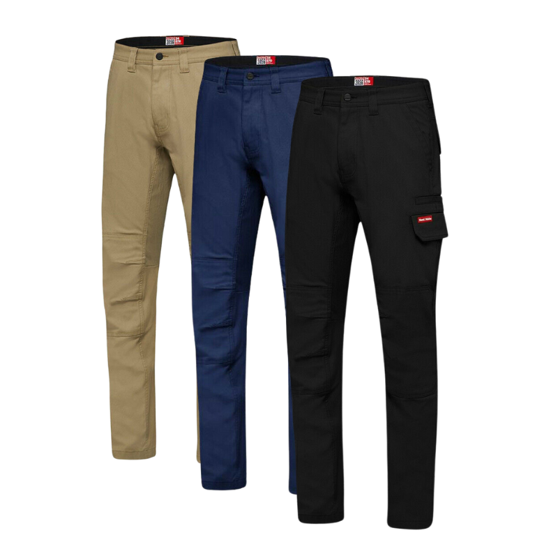 Hard Yakka Mens 3056 Stretch Canvas Cargo Pants Tough Slim Comfort Work Y02880