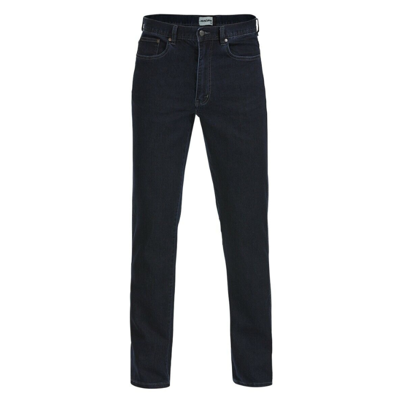 Hard Yakka Mens Mustang Stretch Jeans Denim Tough Brass Zip Classic Fit Y43434-Collins Clothing Co