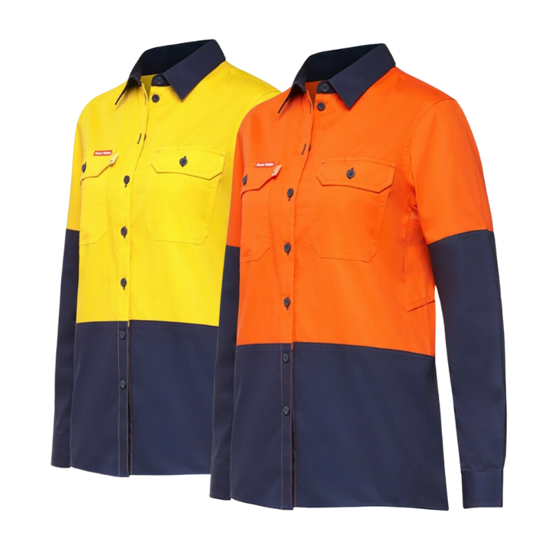 Hard Yakka Womens Koolgear Long Sleeve Work Shirt Cotton Lightweight Y08225-Collins Clothing Co