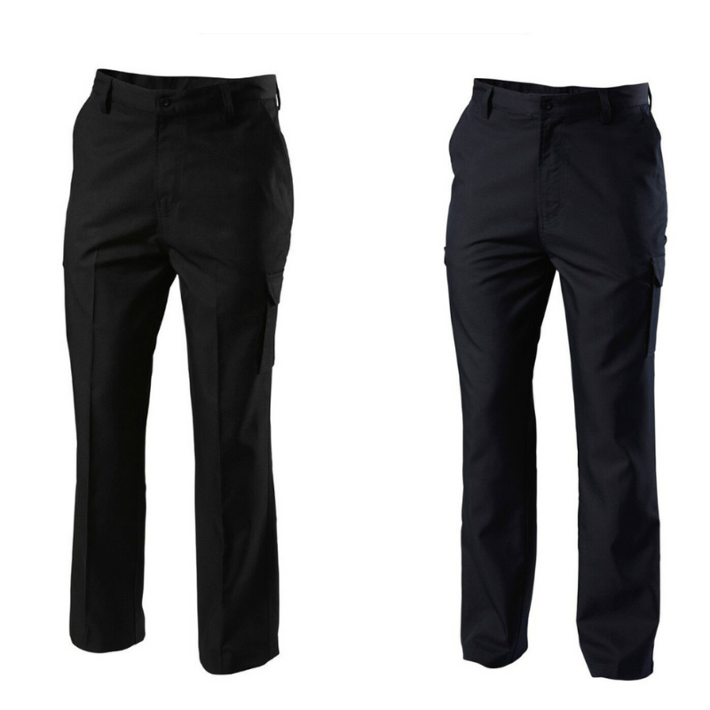 Mens Hard Yakka Cargo Workwear Pants Black Midnight Blue Safety Y02590-Collins Clothing Co