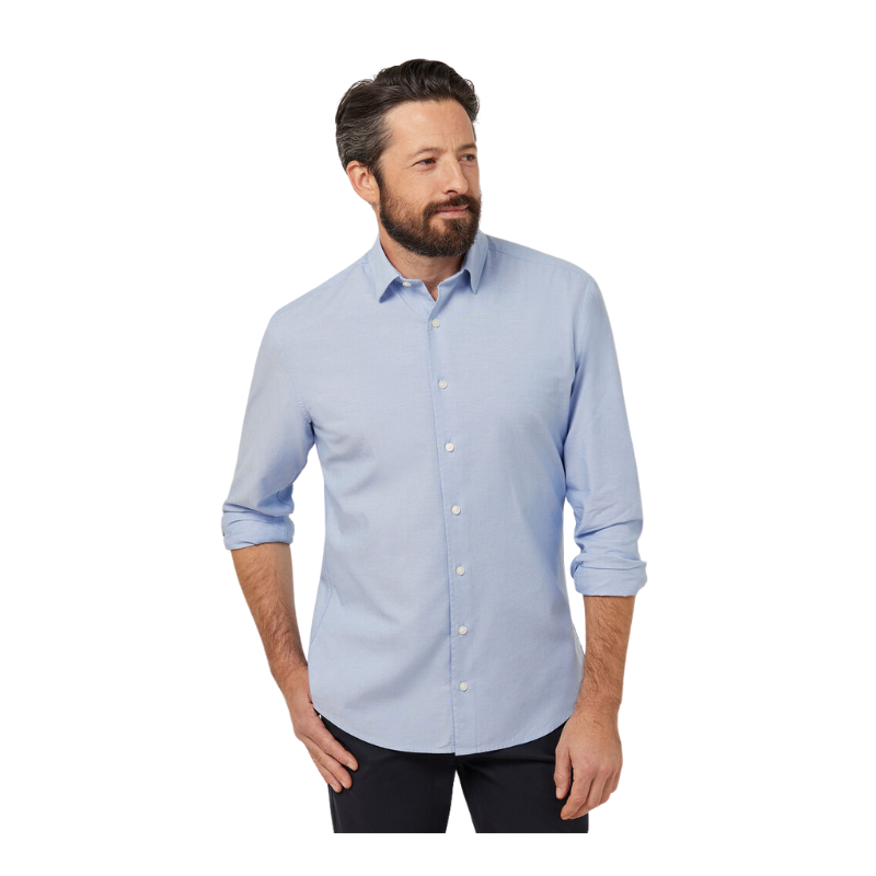 NNT Mens Cotton Chambray Classic Button Long Sleeves Collared Shirt CATJJU-Collins Clothing Co