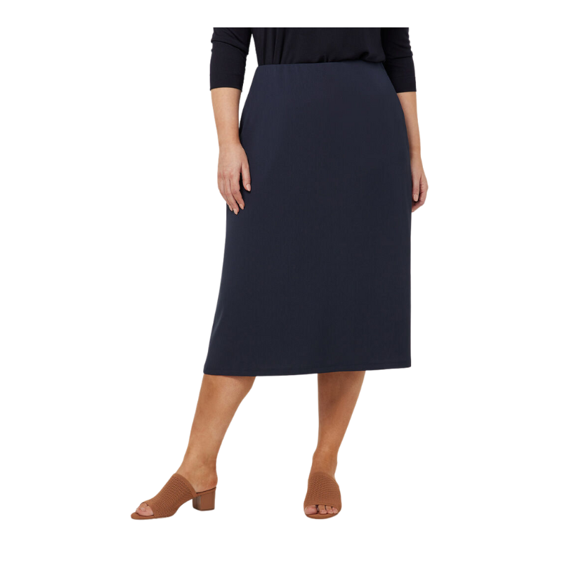 NNT Womens Crepe Stretch Comfy Lightweight Midi Lenght A-Line Skirt CAT2RV-Collins Clothing Co
