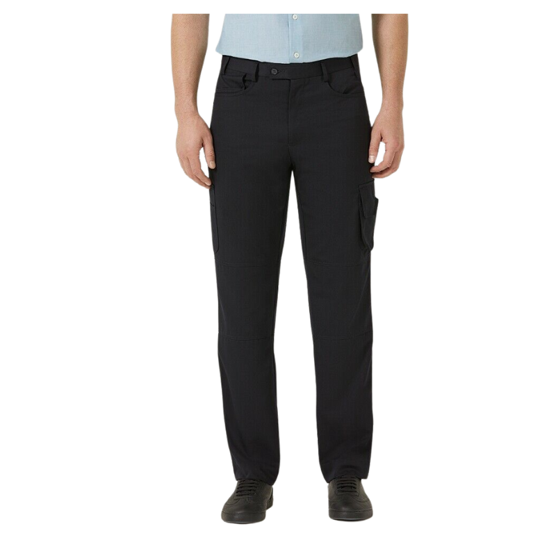 Mens NNT UNIFORMS P/V Gaberdine Flex Waist Cargo Navy Business Work Pants CATClD-Collins Clothing Co