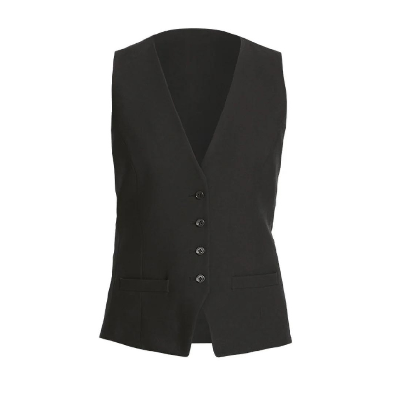 NNT Women Formal Helix Dry Poly Tailored Waistcoat Black Business Pockets CAT1DK-Collins Clothing Co