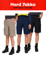 Hard Yakka Womens Edge Ripstop Work Shorts Stretch Cargo Shorts Y08202