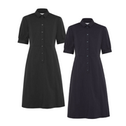 NNT Womens Avignon Shirt Dress Fit Flare Collared Elbow Length Cotton CAT69K-Collins Clothing Co